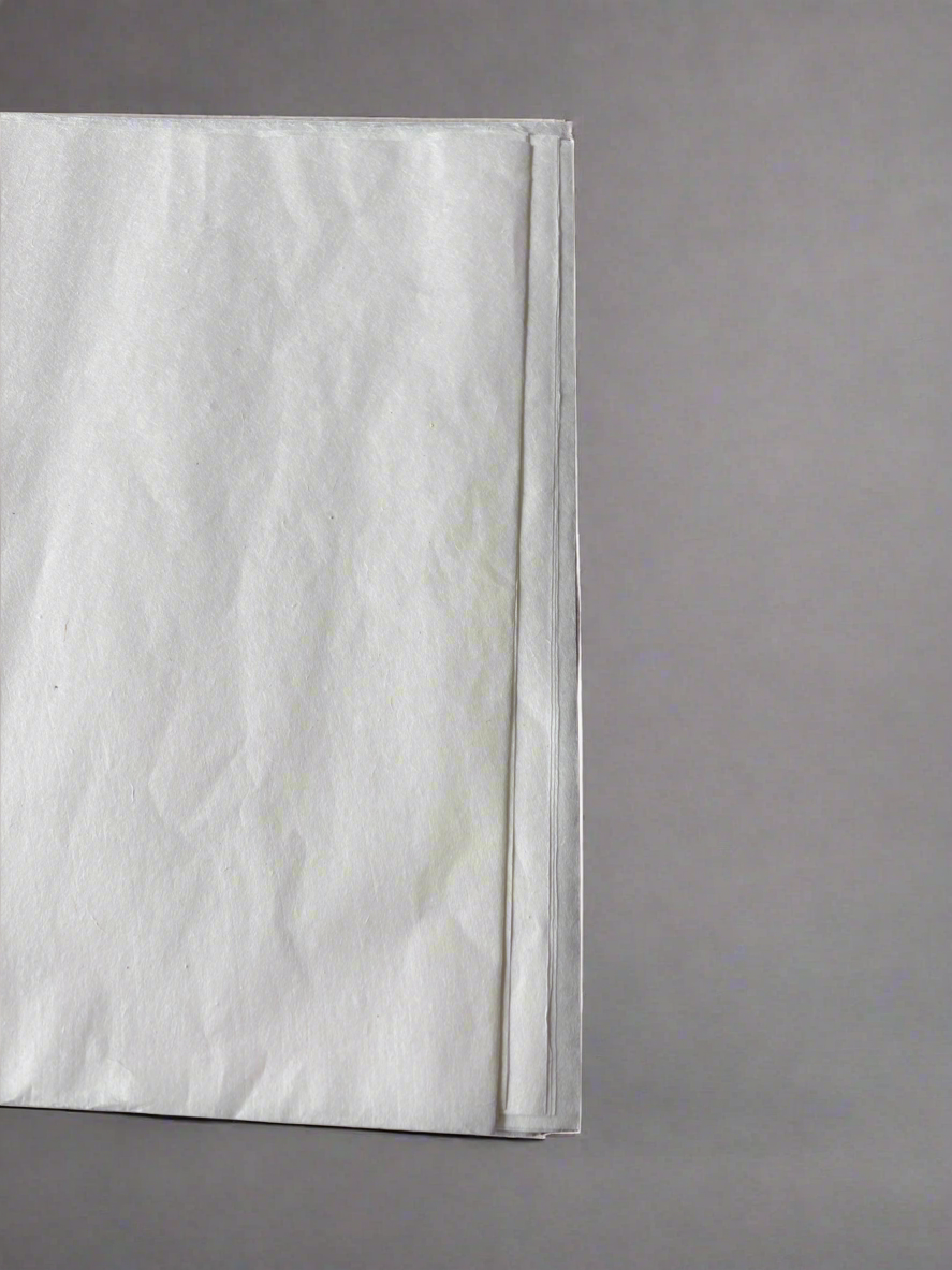 Sheets of semi-raw Koso paper white 34x68cm (sized)