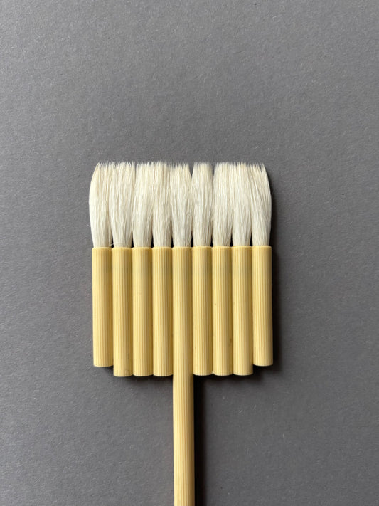 Hake flat brush, goat hair 9/26x6.5 cm