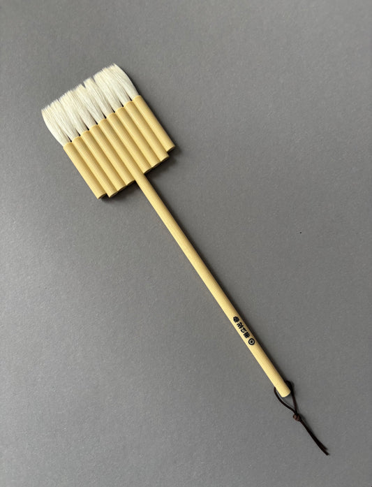 Hake flat brush, goat hair 9/26x6.5 cm