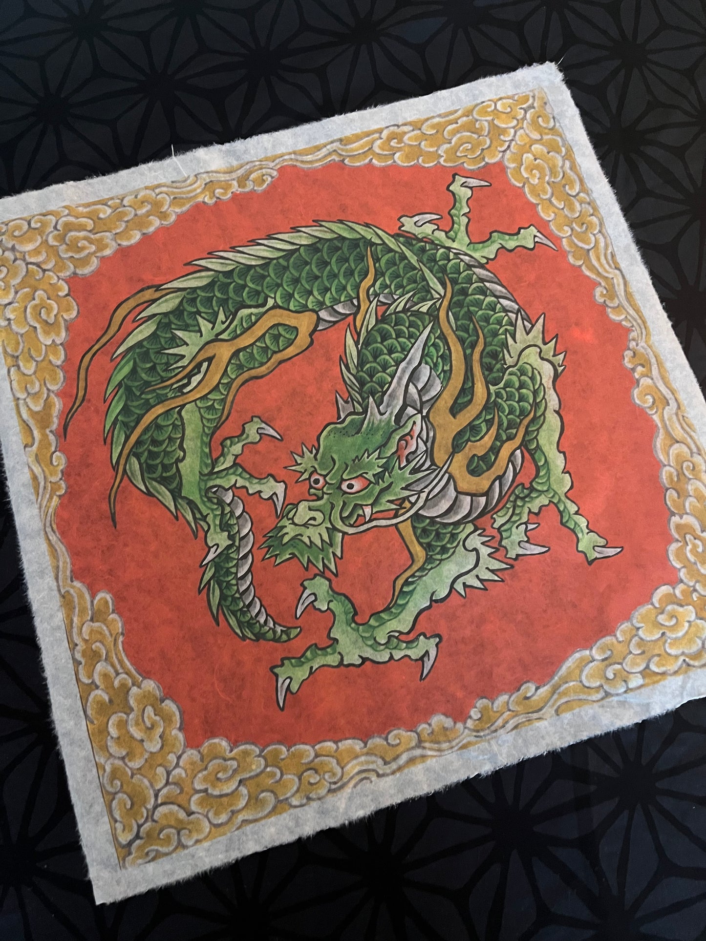 Leo barada dragon print